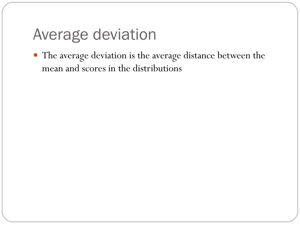 average deviation