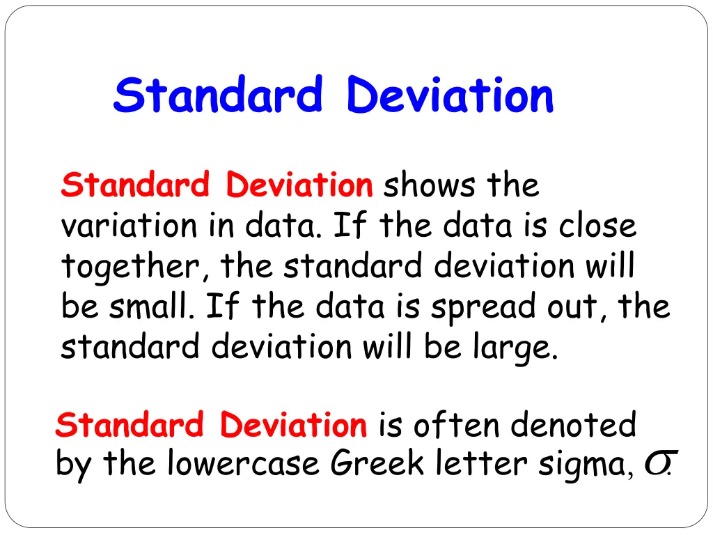 standard deviation