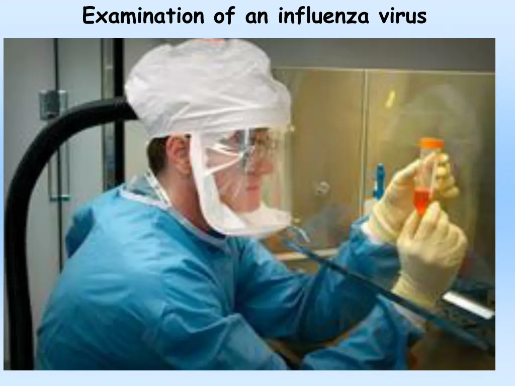 examination of an influenza virus