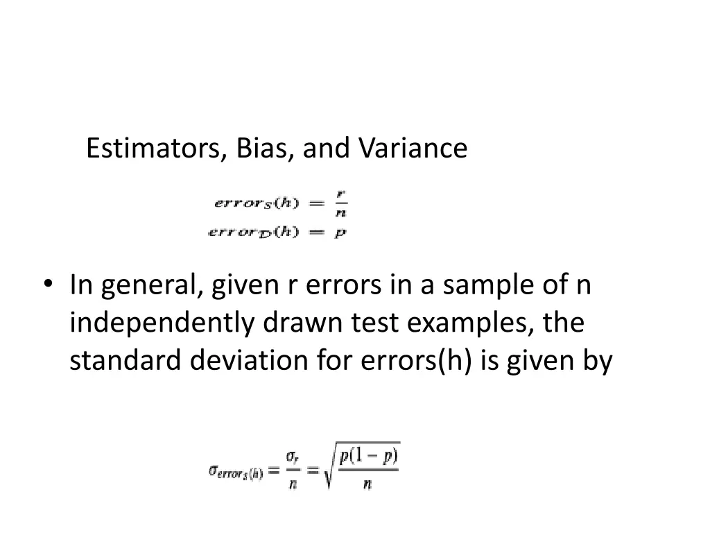 estimators bias and variance