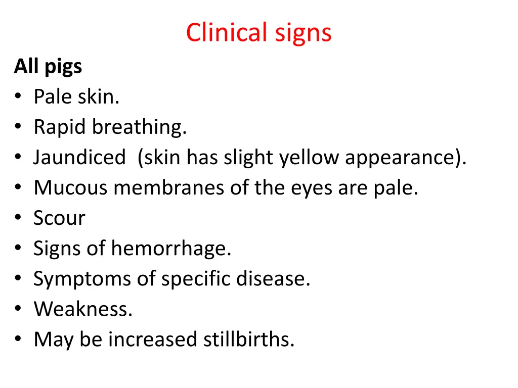 clinical signs 1