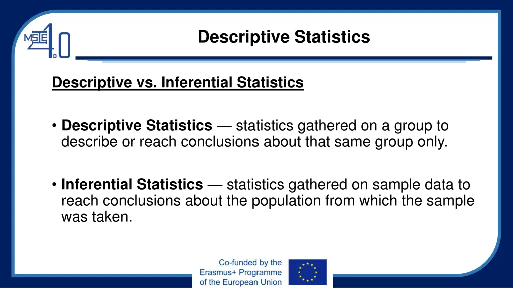 descriptive statistics