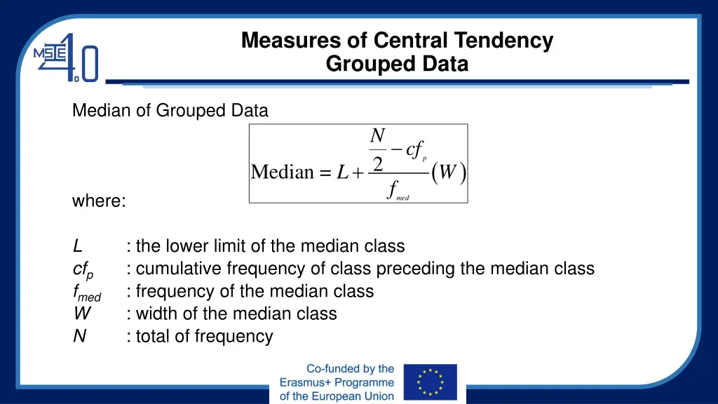 measures of central tendency grouped data 2