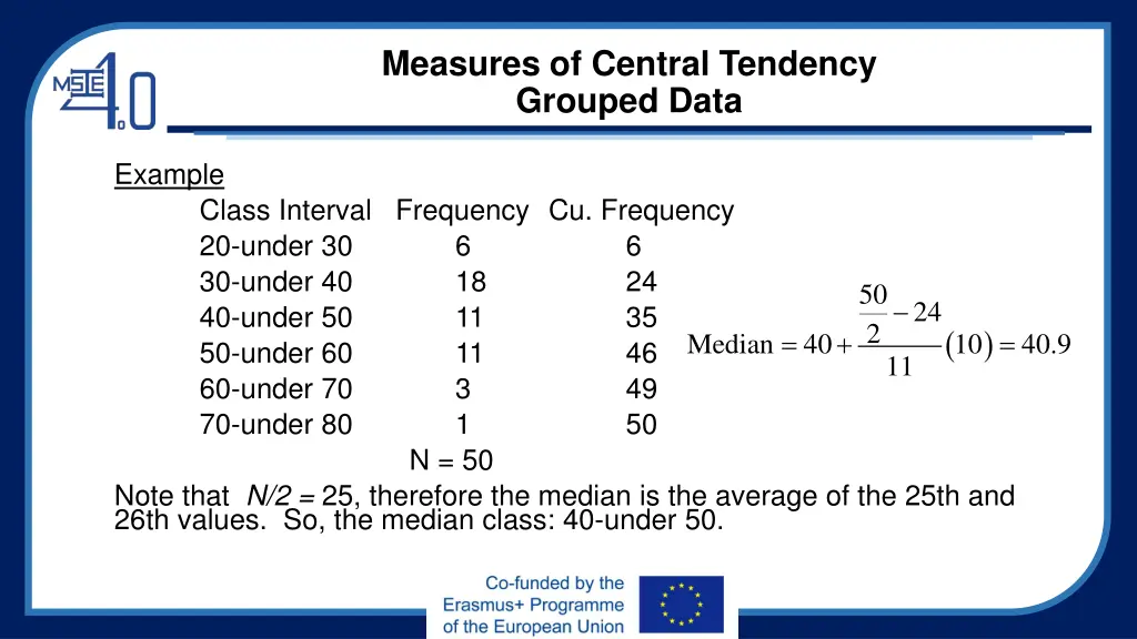 measures of central tendency grouped data 3