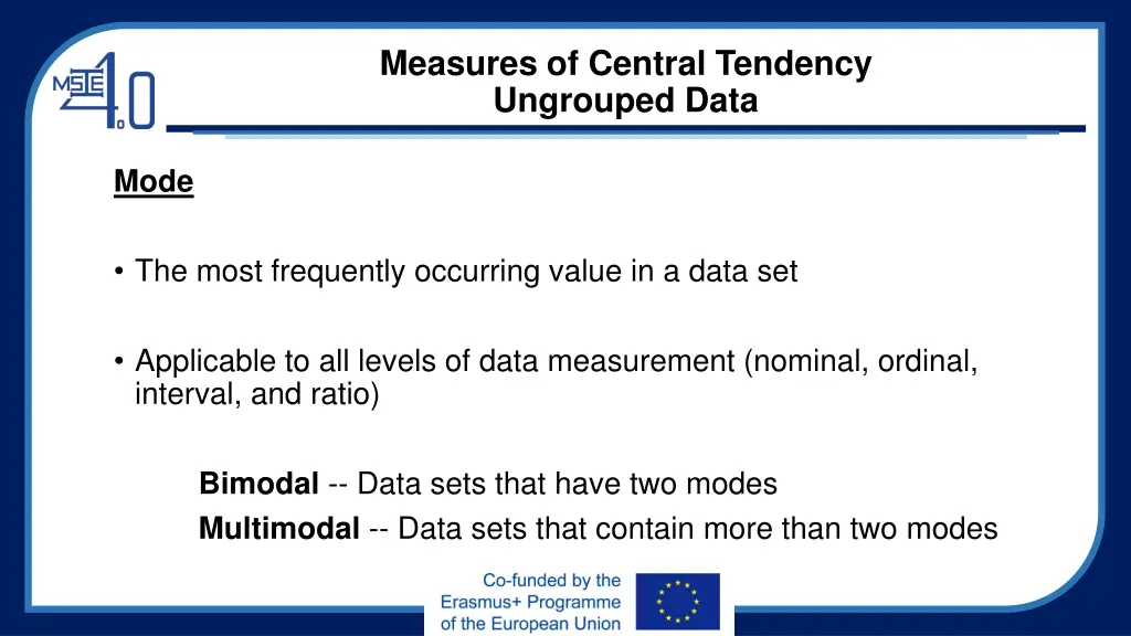 measures of central tendency ungrouped data 1