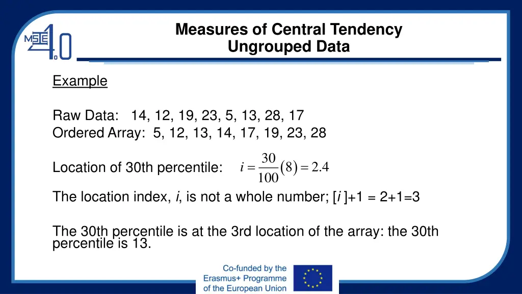 measures of central tendency ungrouped data 10