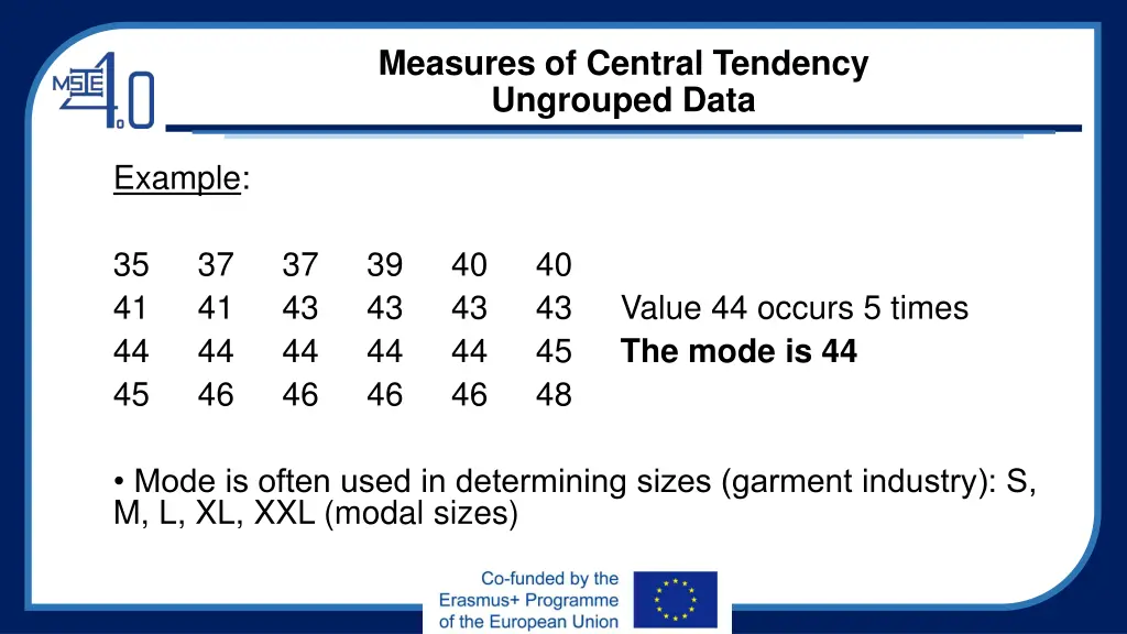 measures of central tendency ungrouped data 2