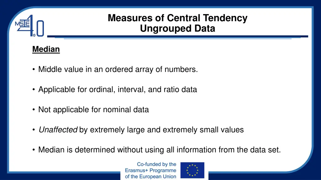 measures of central tendency ungrouped data 3