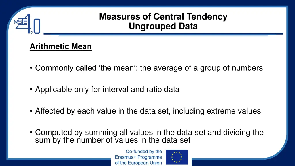 measures of central tendency ungrouped data 6