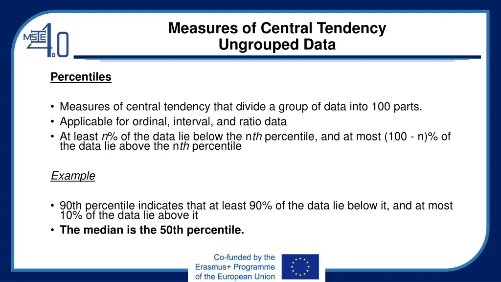 measures of central tendency ungrouped data 8