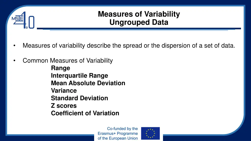 measures of variability ungrouped data