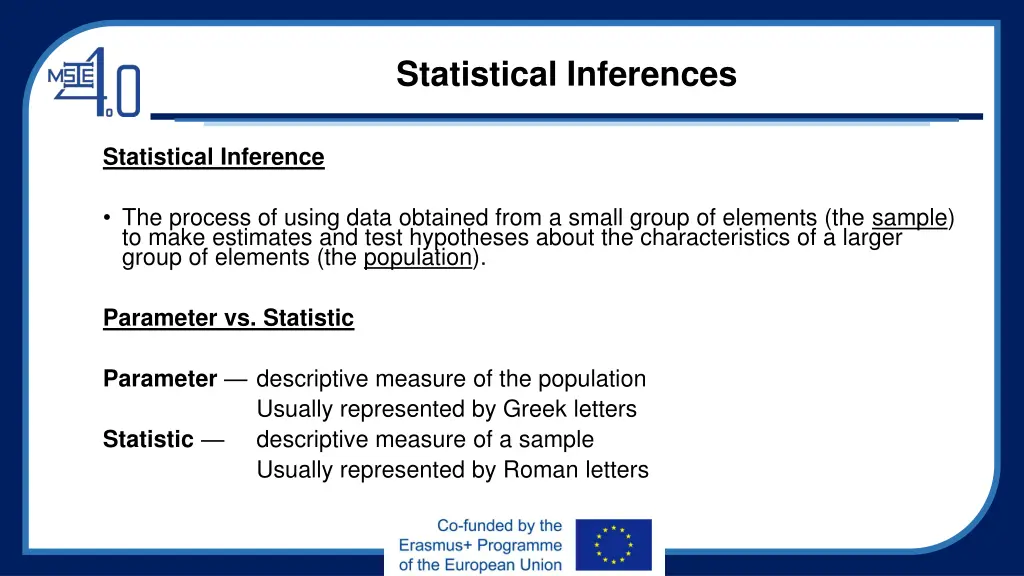 statistical inferences