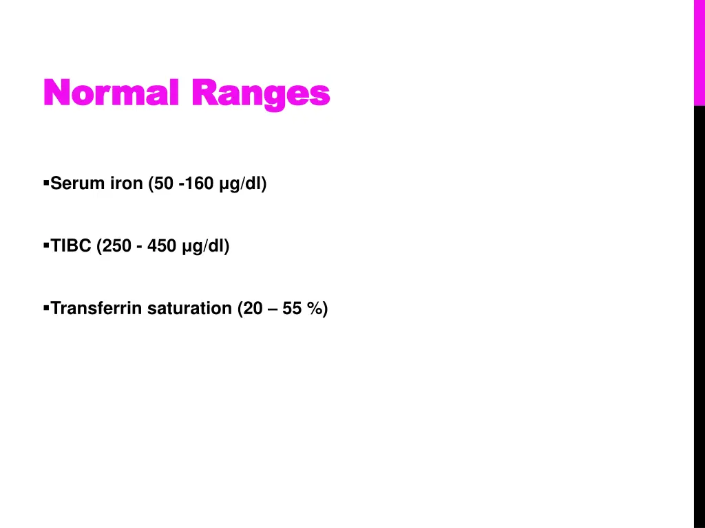 normal ranges normal ranges