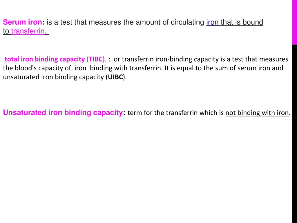 serum iron is a test that measures the amount