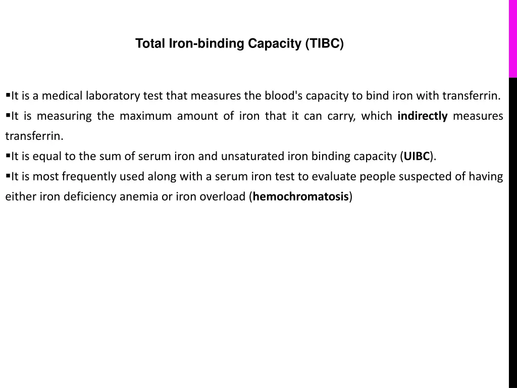 total iron binding capacity tibc