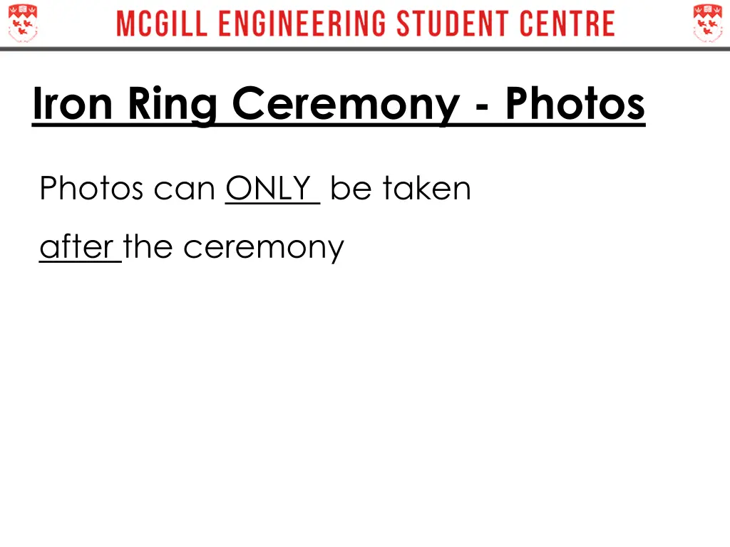 iron ring ceremony photos