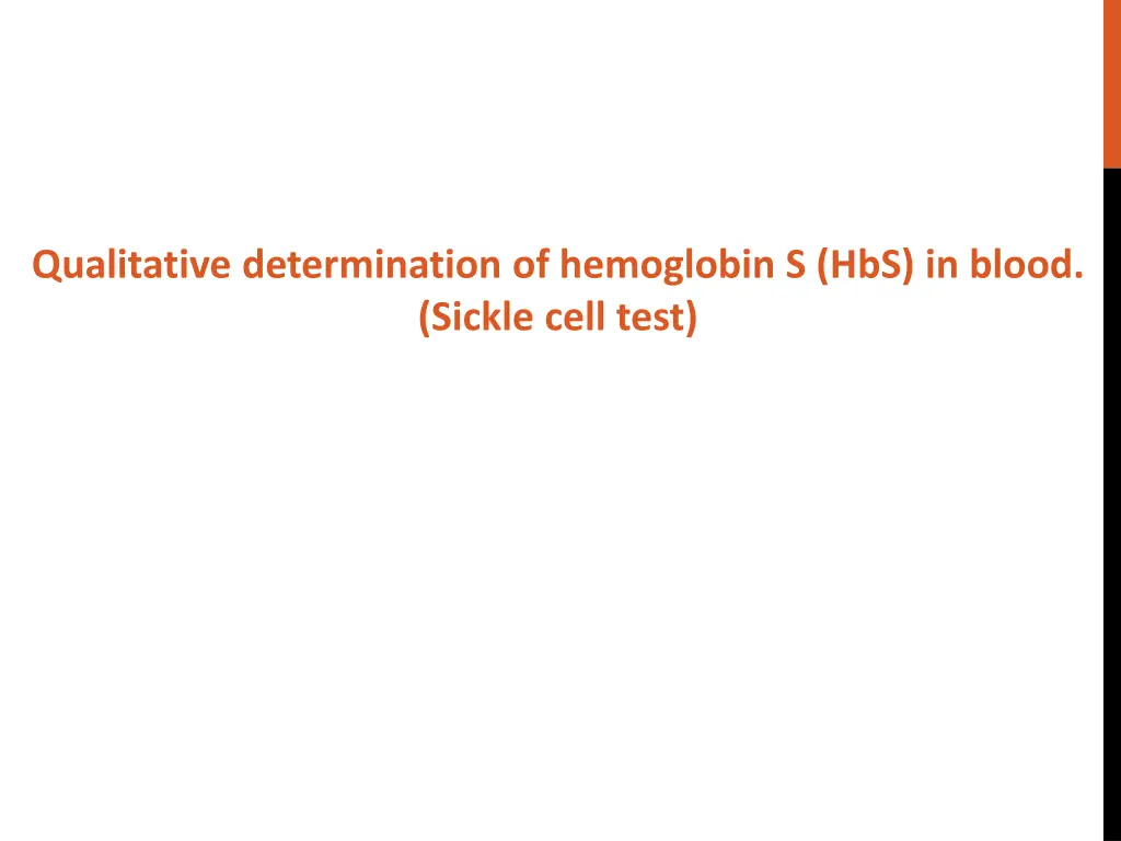 qualitative determination of hemoglobin