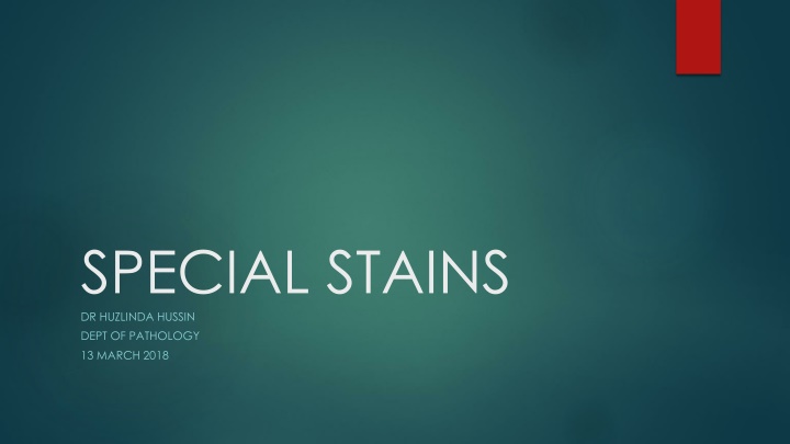 special stains dr huzlinda hussin dept