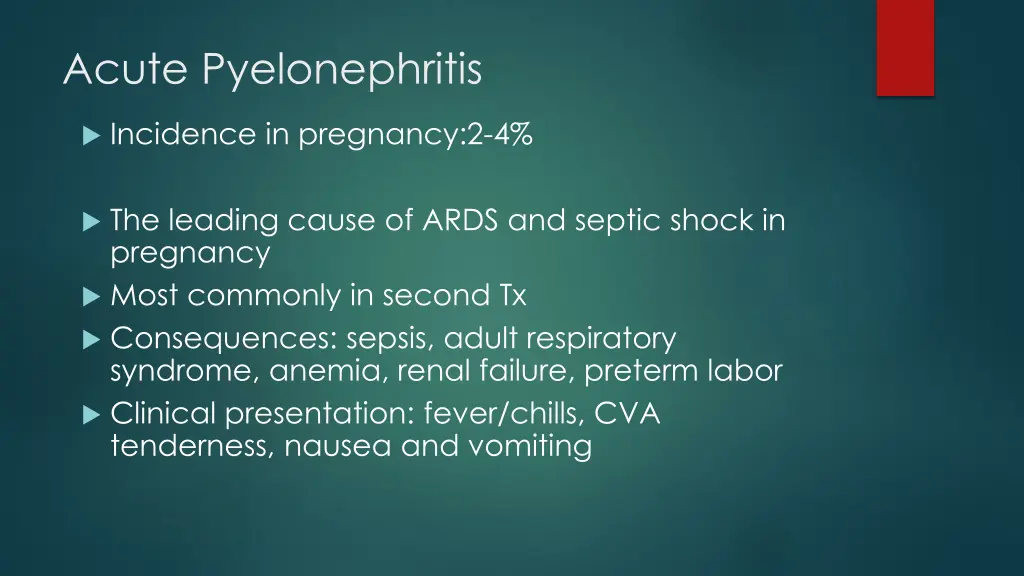 acute pyelonephritis