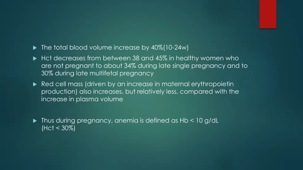 the total blood volume increase by 40 10 24w