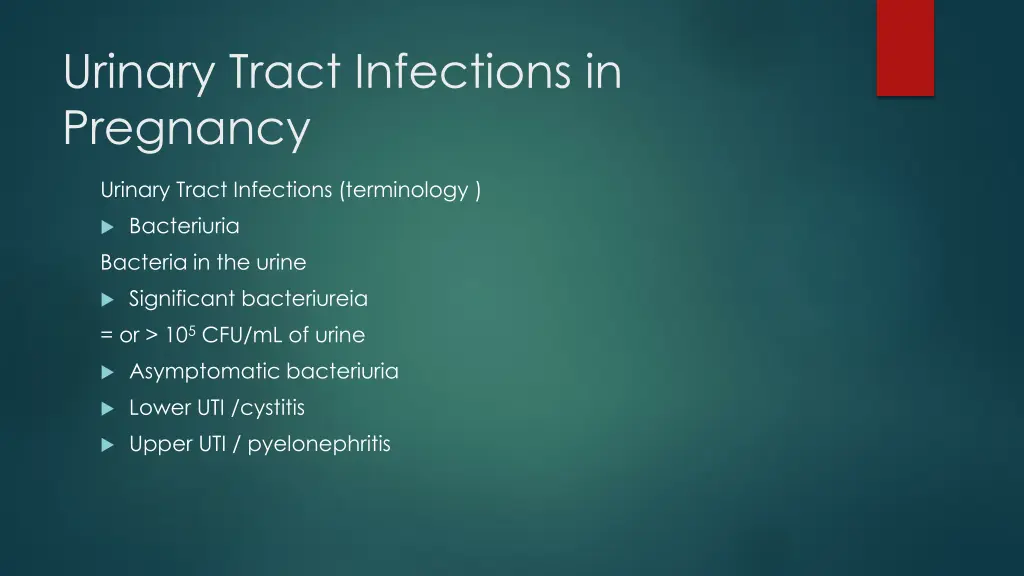 urinary tract infections in pregnancy