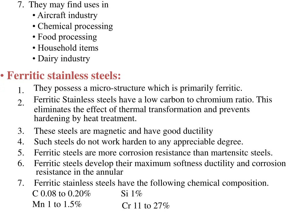 7 they may find uses in aircraft industry