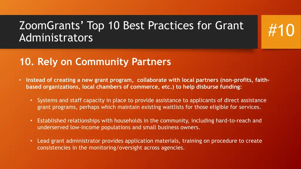 zoomgrants top 10 best practices for grant