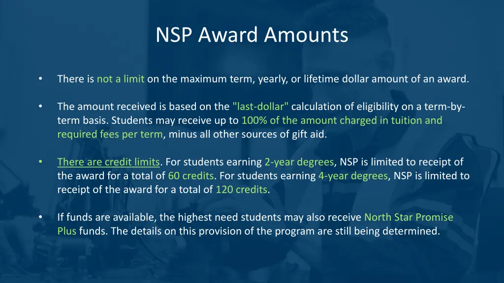 nsp award amounts