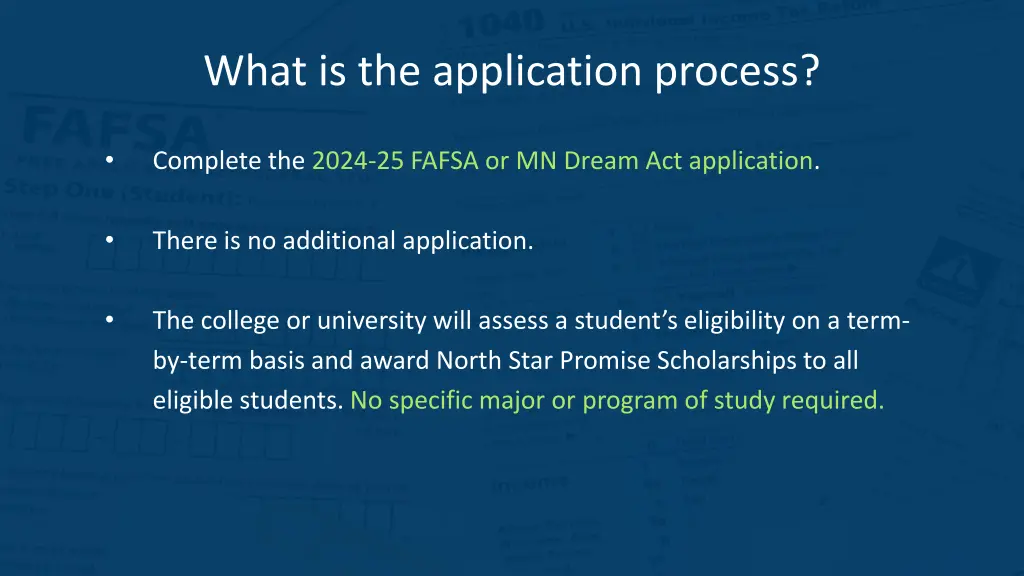 what is the application process