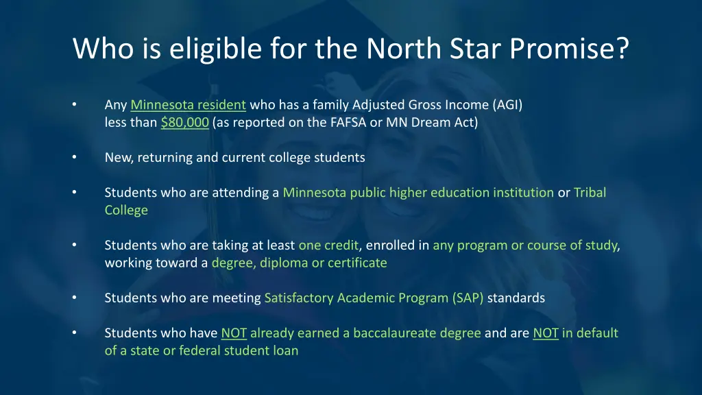 who is eligible for the north star promise