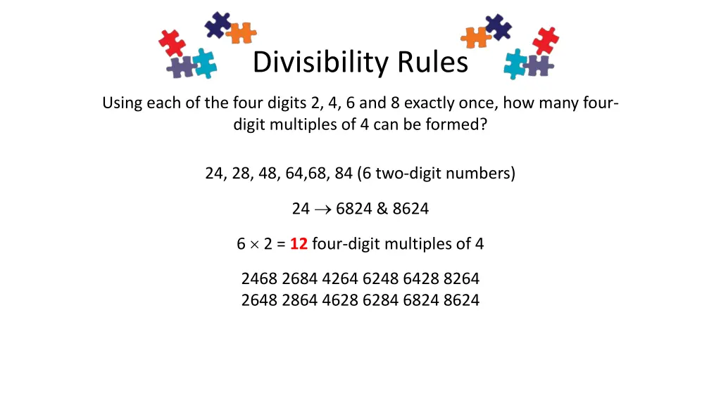 divisibility rules 1