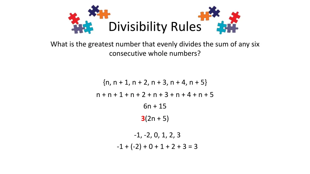 divisibility rules 3