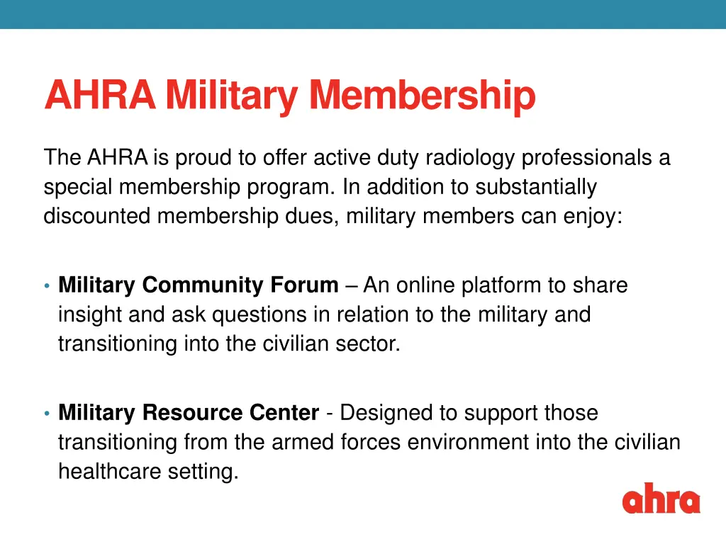 ahra military membership