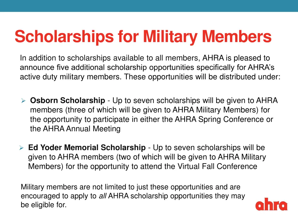 scholarships for military members