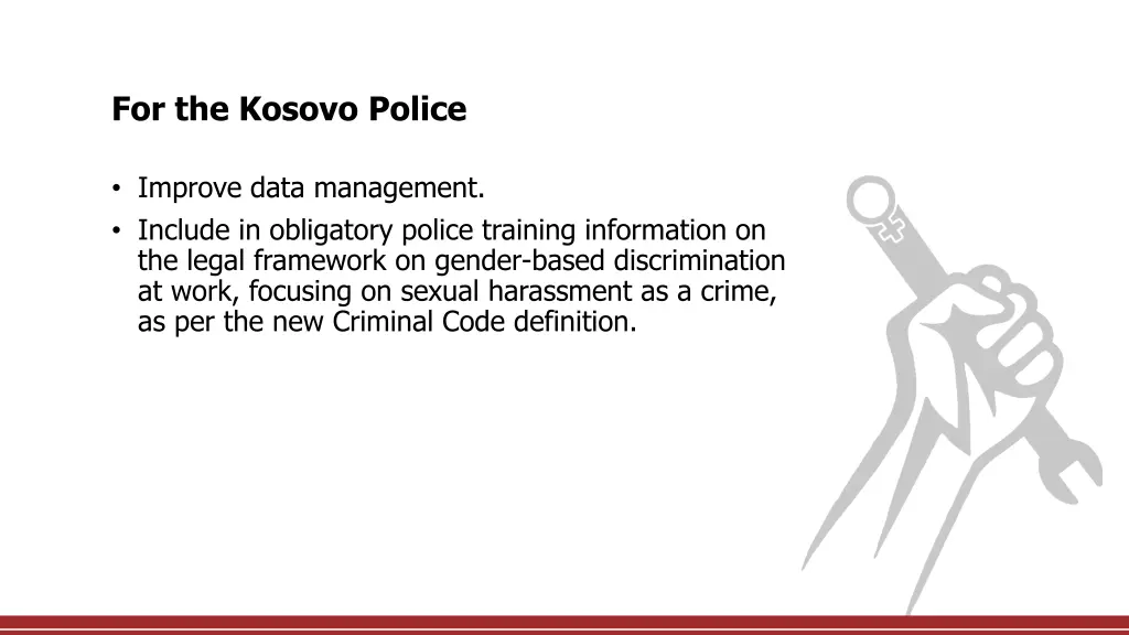 for the kosovo police