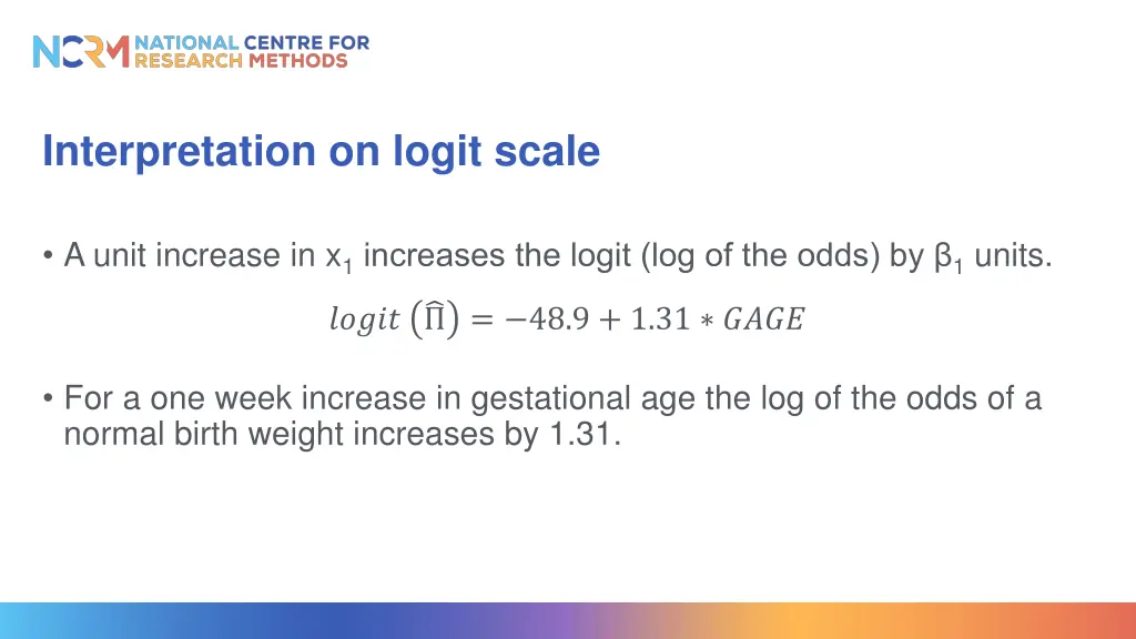 interpretation on logit scale