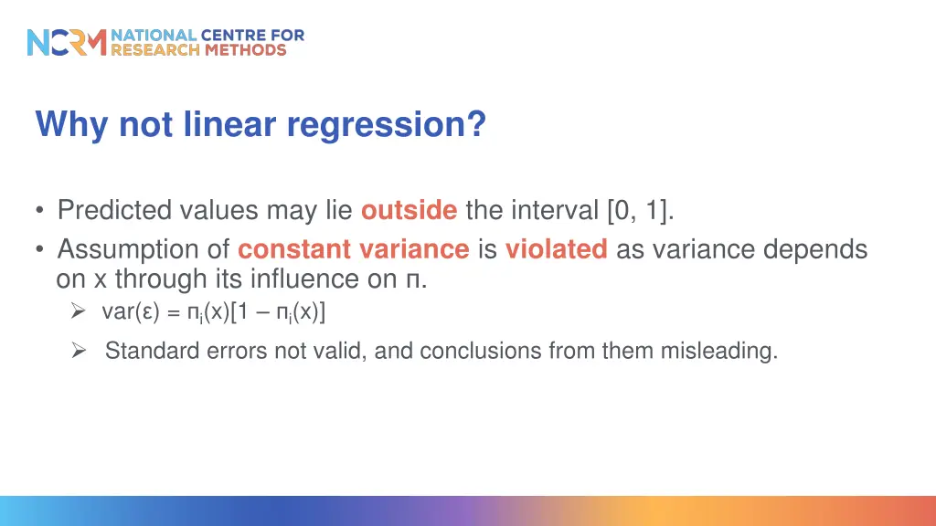 why not linear regression