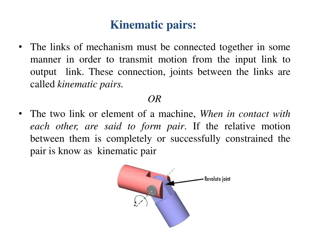 kinematic pairs