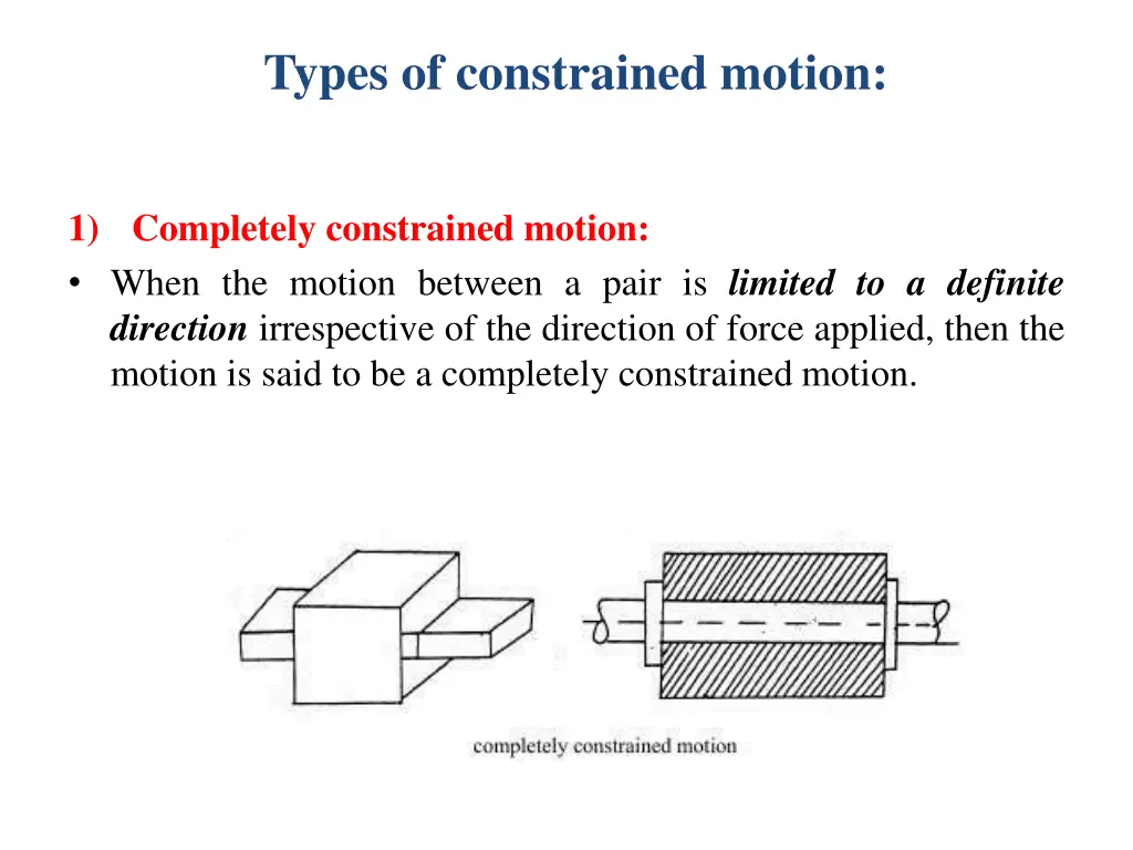 types of constrained motion