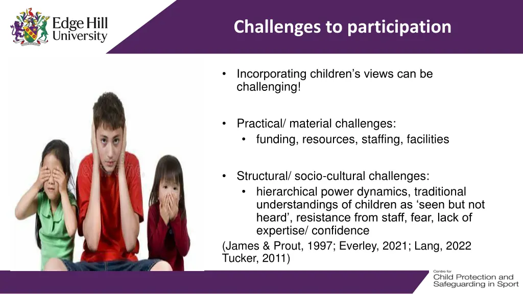 challenges to participation