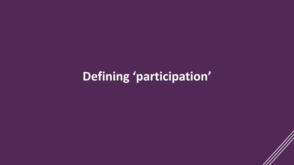 defining participation