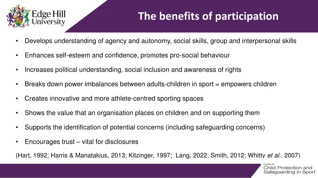 the benefits of participation