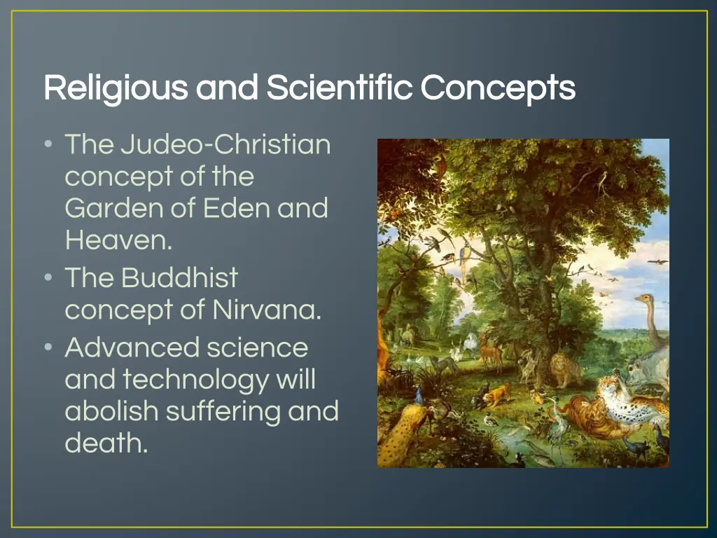 religious and scientific concepts religious