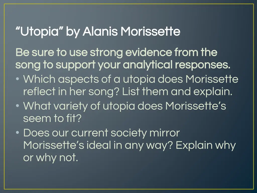 utopia by alanis morissette utopia by alanis