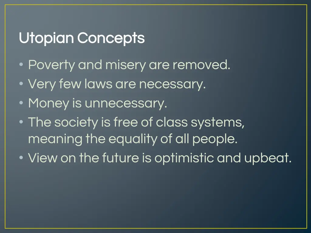 utopian concepts utopian concepts