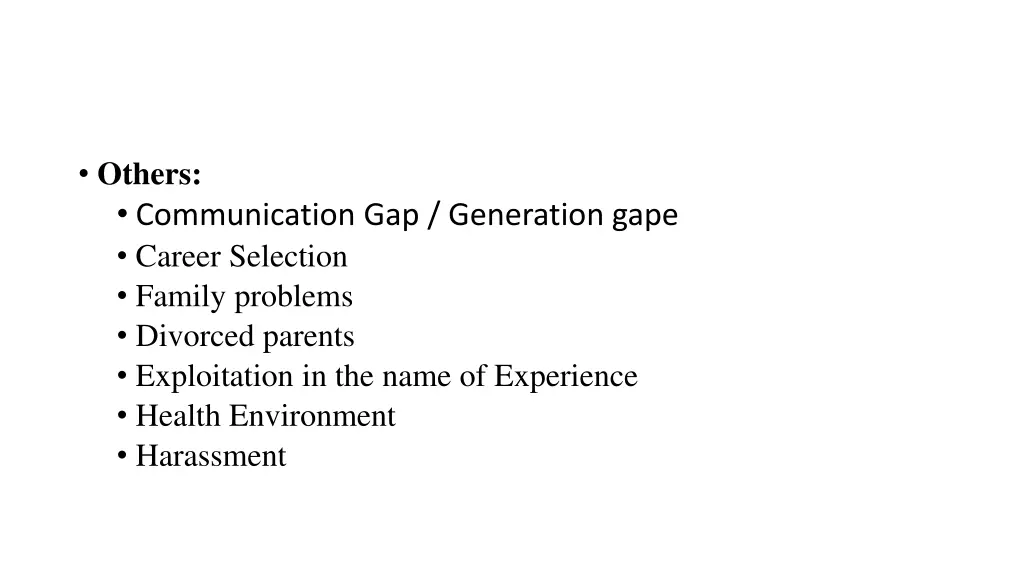 others communication gap generation gape career