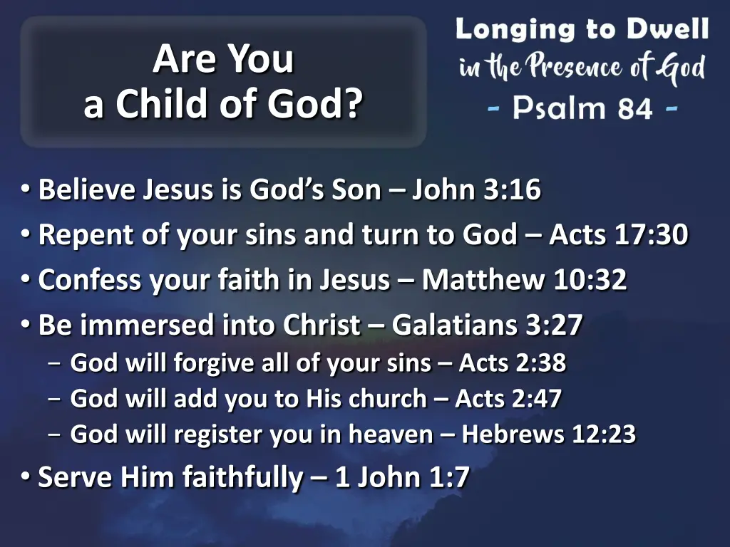 are you a child of god