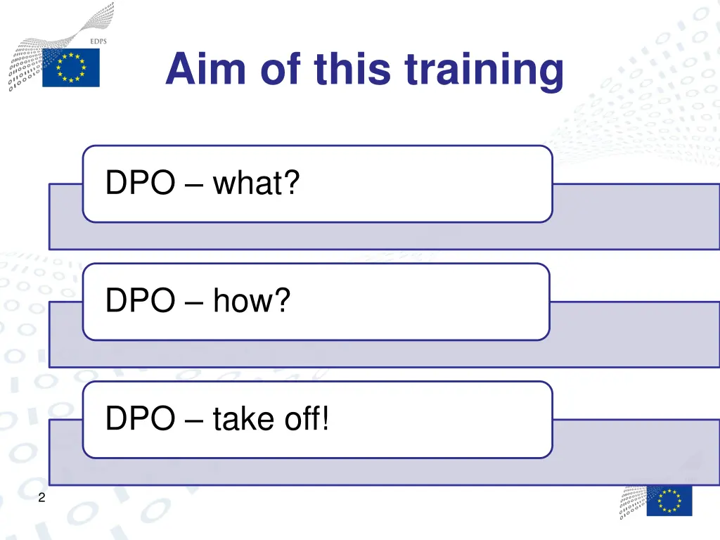 aim of this training