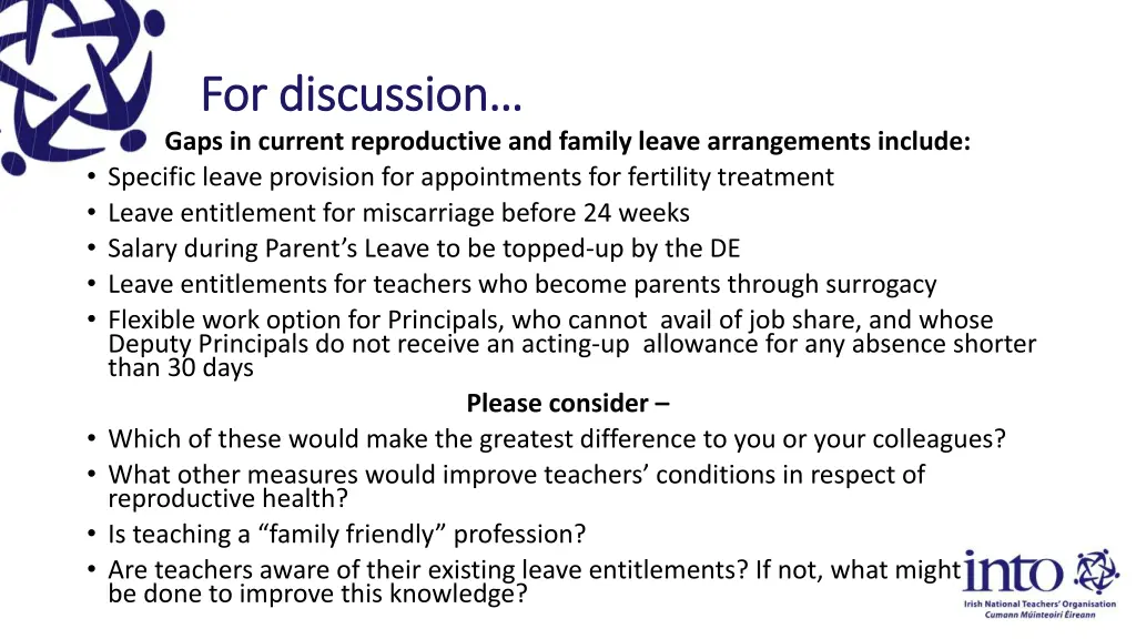 for discussion for discussion gaps in current