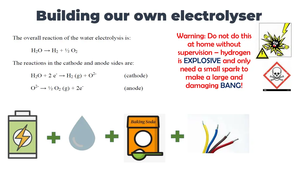 building our own electrolyser